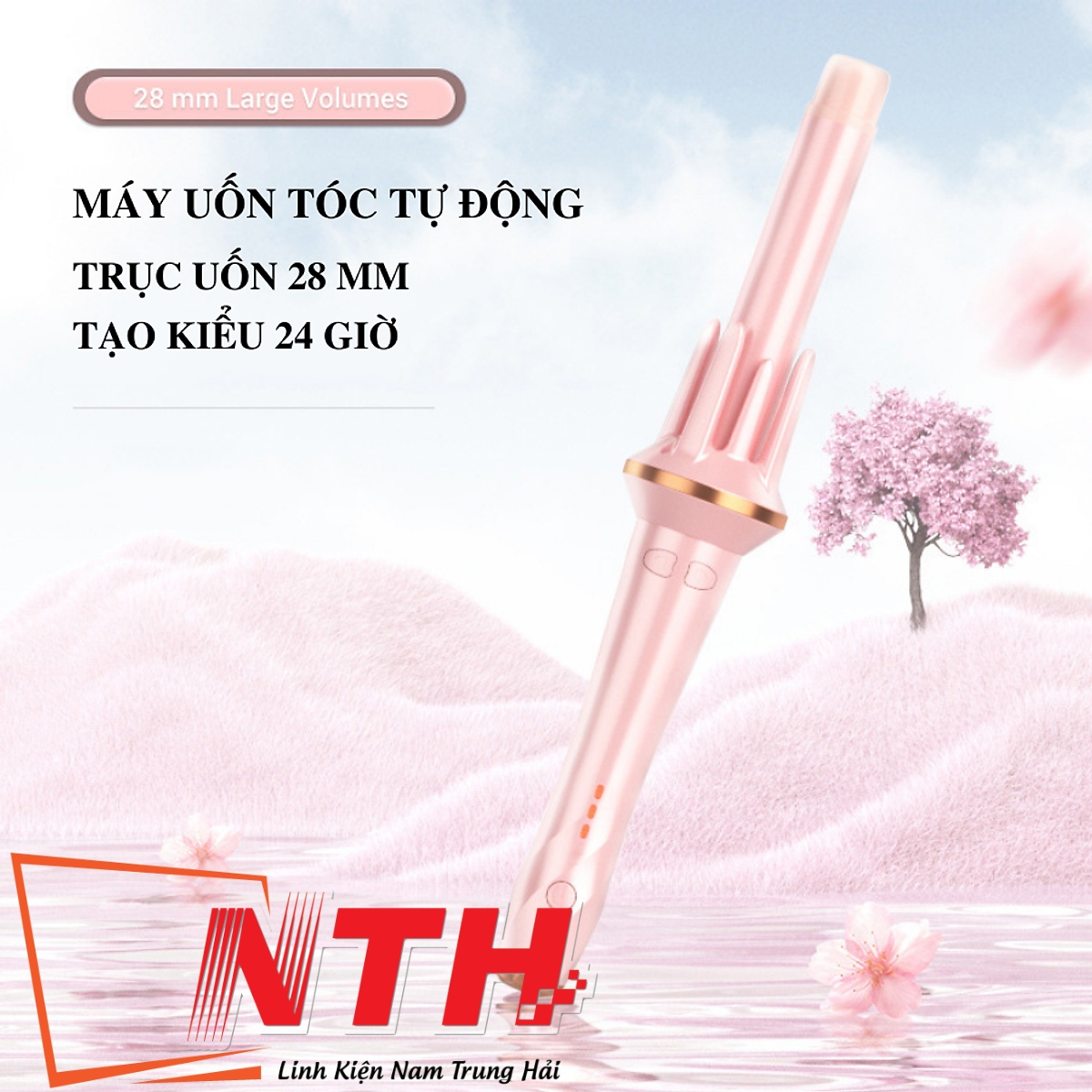Máy uốn tóc TEKKIN TI915 tự động chất liệu gốm sứ chính hãng đường kính